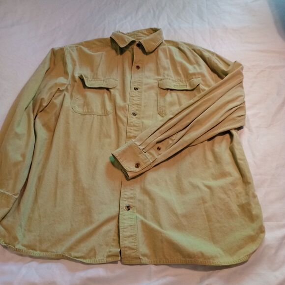 Men's Magellan Sportswear L/S Button Up. XL Brushed Cotton Celery Green Outdoors - Picture 1 of 8